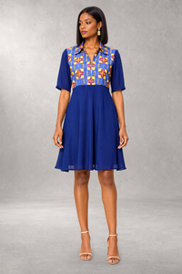 Mangou Chiffon Print Shirt Dress — Multi — ALLEON Fashion