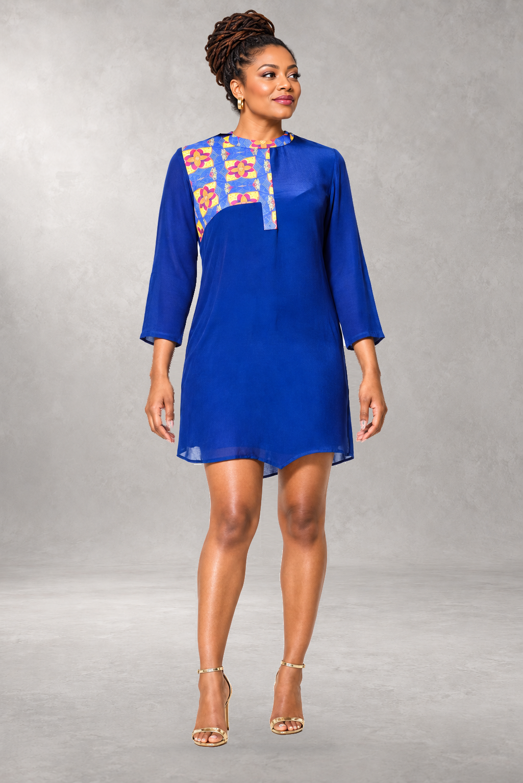 Yoko Chiffon Print Shirt Dress — Multi — ALLEON Fashion