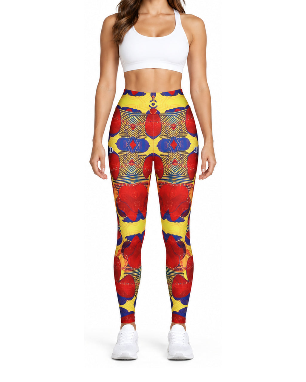 Print Leggings – Red – premium detail view 3