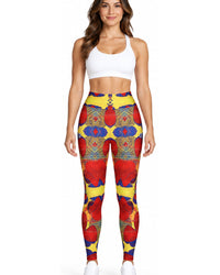 Print Leggings – Red – premium detail view 2
