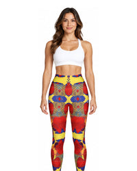 Print Leggings – Red – premium detail view 1