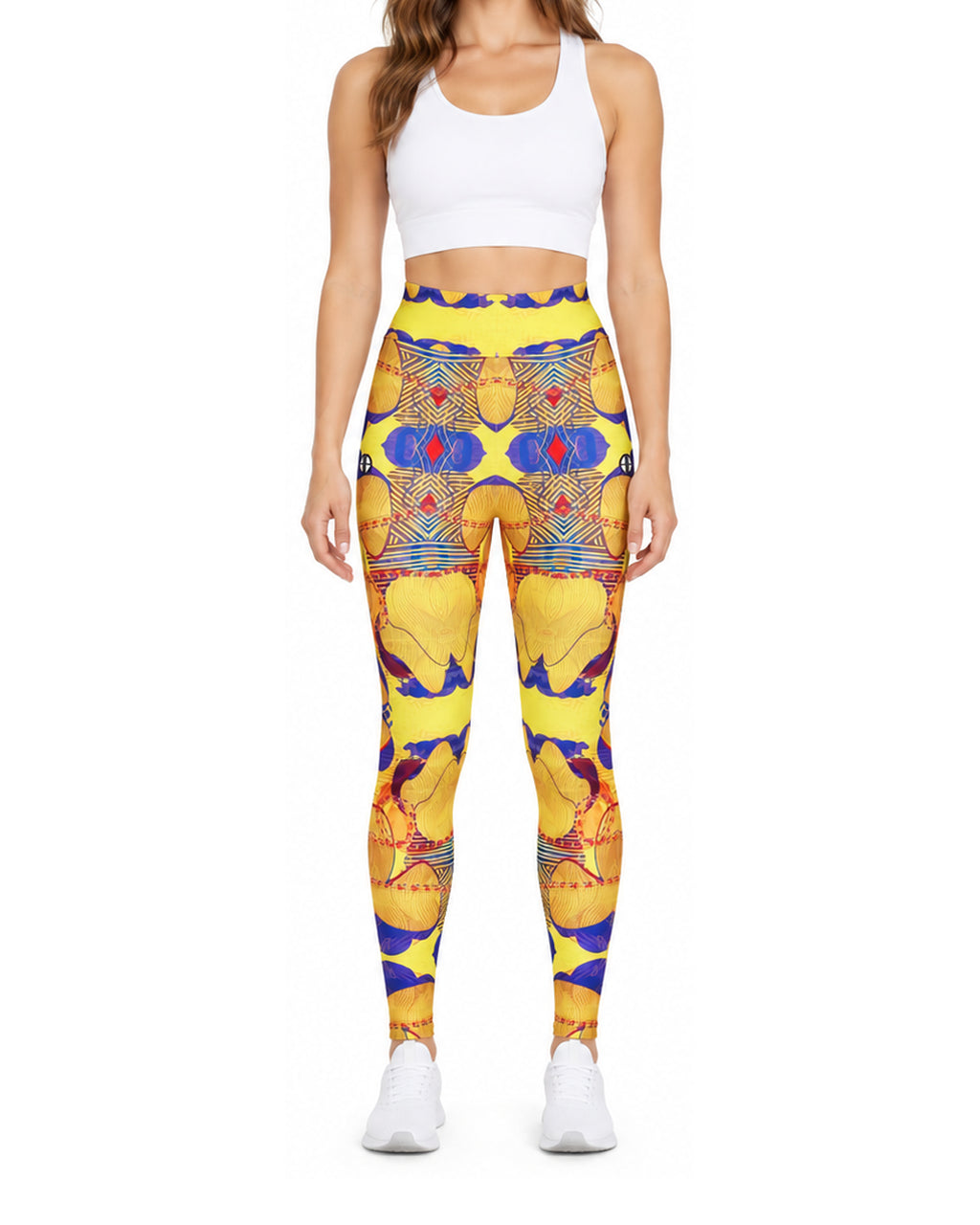 Print Leggings – Yellow – premium detail view 3