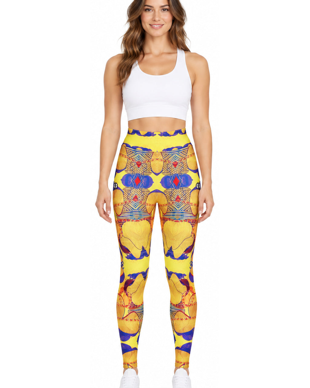 Print Leggings – Yellow – premium detail view 2