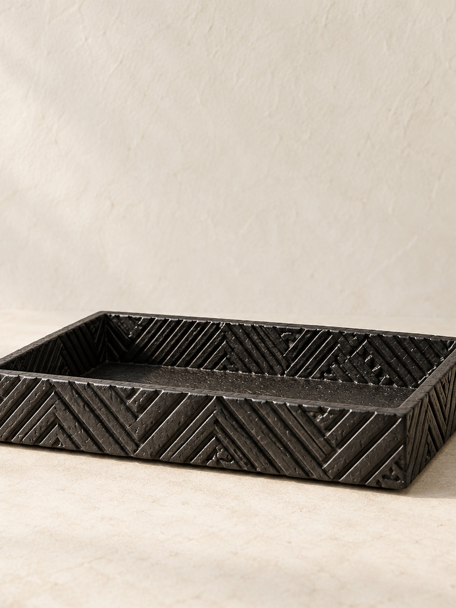 Kasai Weave Catchall Tray – surface and form detail